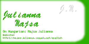 julianna majsa business card
